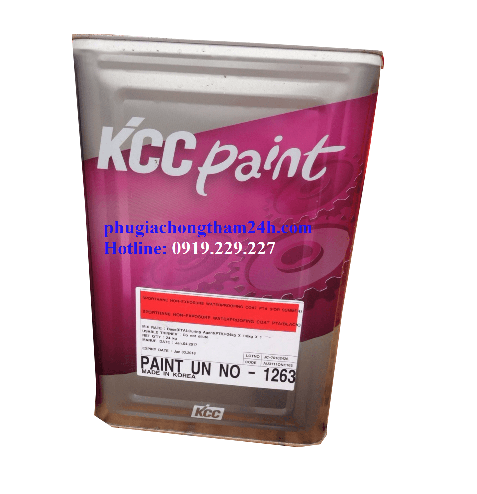 Sơn epxoy KCC Sporthane Topcoat - Lớp phủ chống thấm polyurethane
