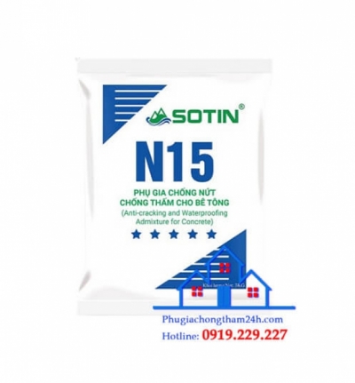 Sotin N15 - Phụ gia chống thấm giảm co ngót, rạn nứt của bê tông