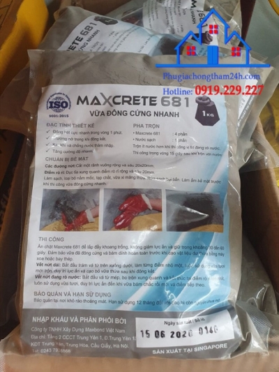 Maxcrete 681 - Xi măng đông cứng nhanh