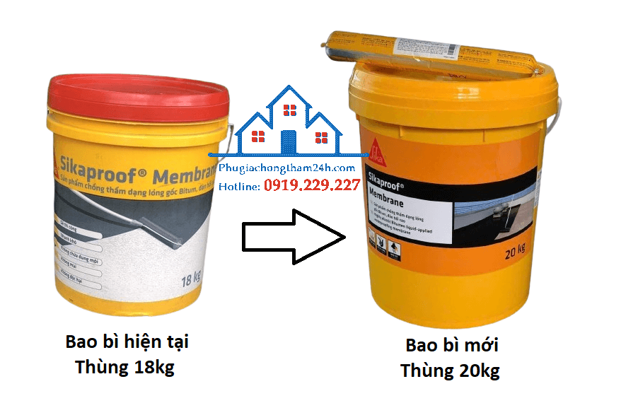 Thay đổi mẫu mã Sikaproof Membrane