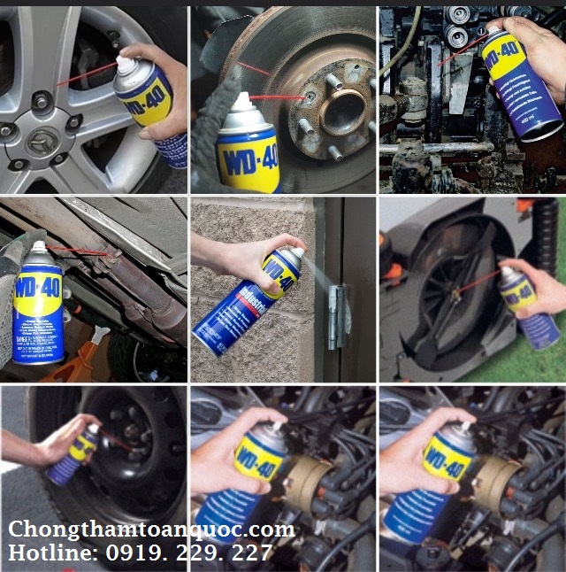 Chai xịt tẩy rỉ sét kim loại WD-40