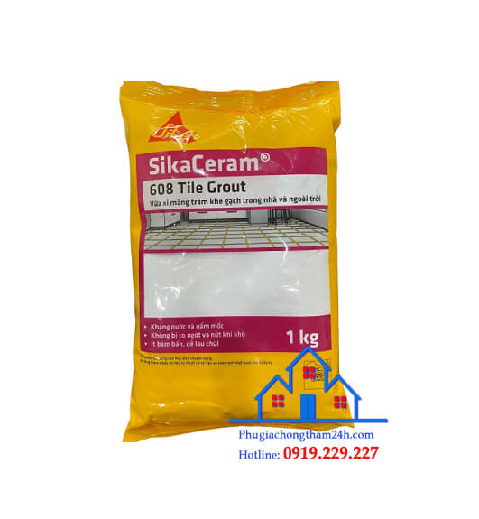 Keo chà ron SikaCeram-608 Tile Grout trám khe gạch trong nhà và ngoài nhà