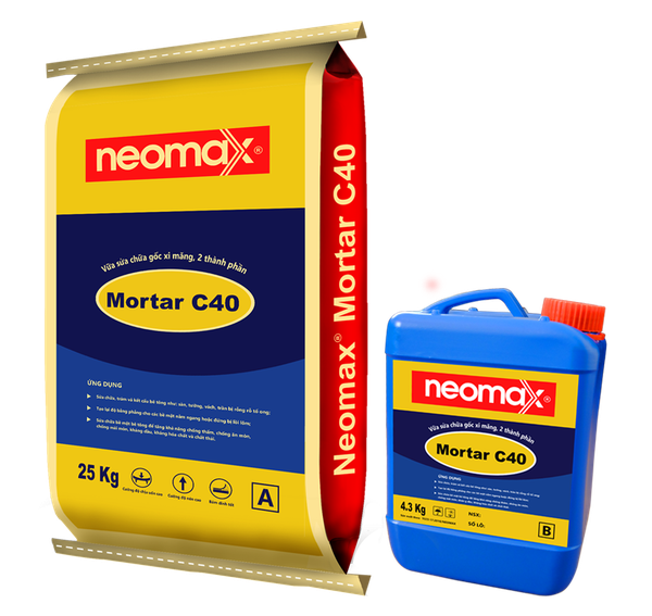 Neomax Mortar C40 - Vữa sửa chữa gốc xi măng, hai thành phần