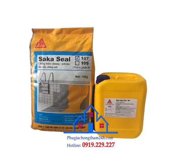 Saka Seal 107 Chống thấm gốc xi măng - polyme 2 thành phần