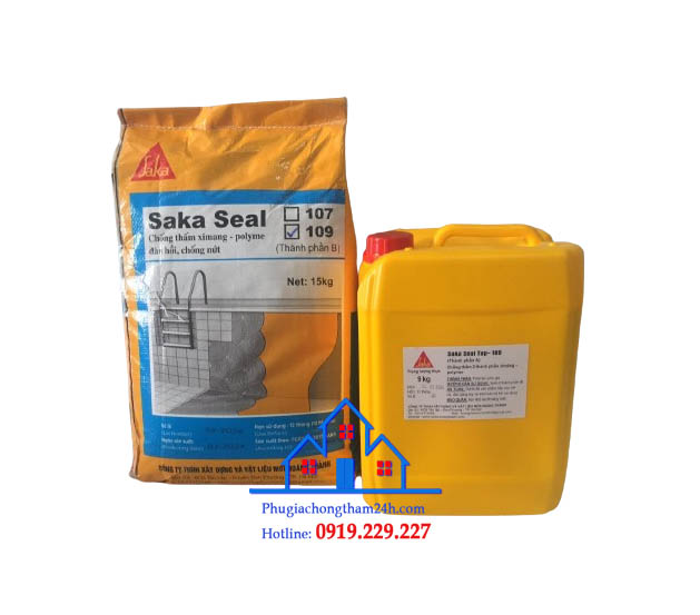 Saka Seal 109 Chất chống thấm xi măng - polymer đàn hồi chống nứt