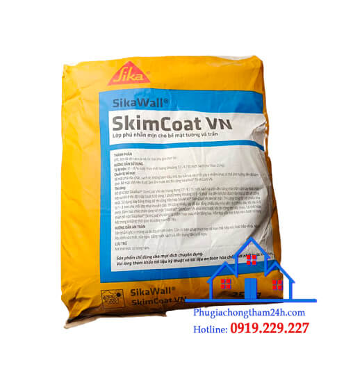 Sika SkimCoat Lớp phủ nhẵn mịn cho bề mặt tường và trần cao cấp