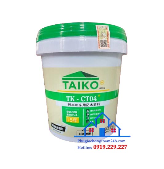 Taiko CT04 - Keo chống thấm bề mặt ẩm sàn mái, tường ngoài, gạch men