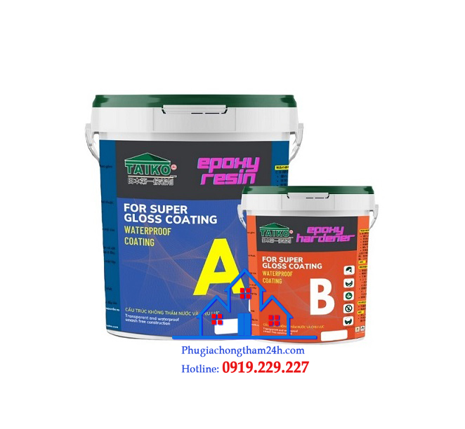 Taiko Epoxy - Keo trong suốt 2 thành phần bám dính cao