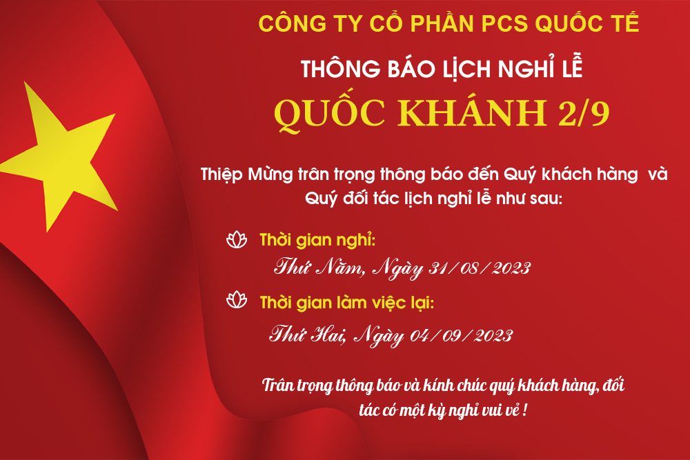 Thông báo nghỉ lễ 2/9/2023