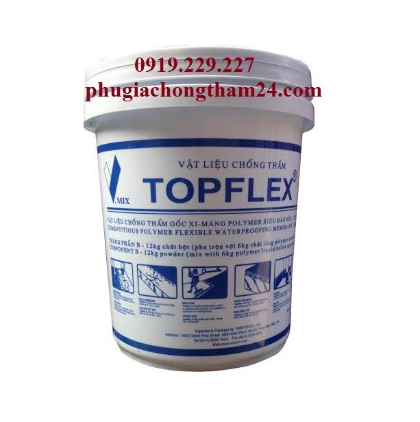 topflex vật liệu chống thấm nhà vệ sinh, bể nước