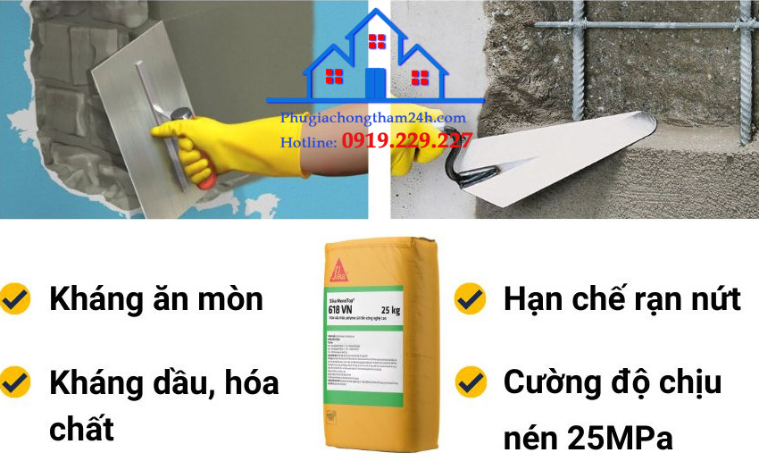 Ưu điểm khi dùng Sika MonoTop 618 