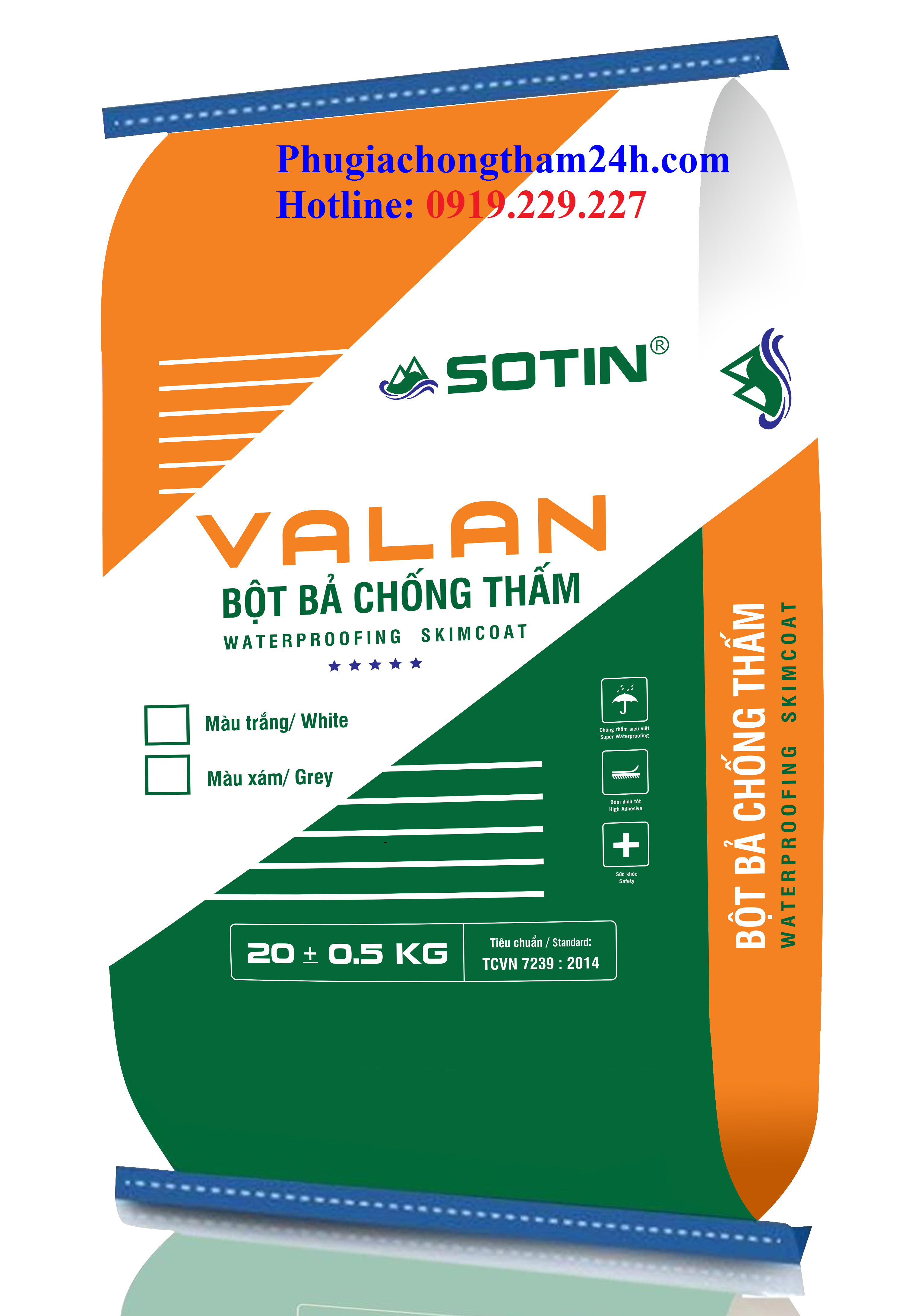 Valan bột bả chống thấm