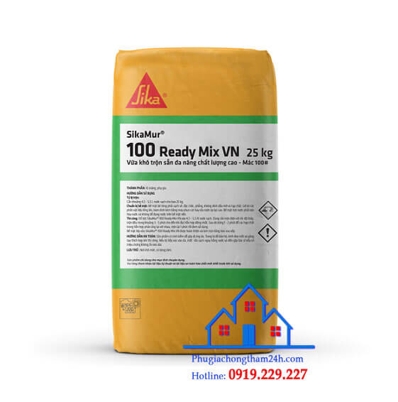 Vữa khô trộn sẵn đa năng mác 100 SikaMur - 100 ready Mix VN