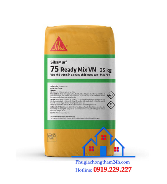 Vữa trộn sẵn SikaMur - 75 ready Mix VN Mác 75